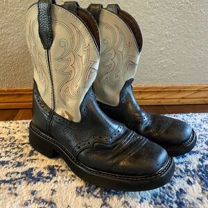 Ariat Kids Black and Cream Western Boots